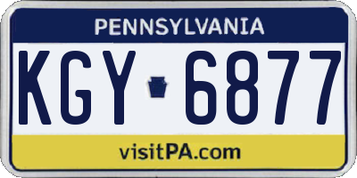 PA license plate KGY6877