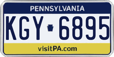 PA license plate KGY6895