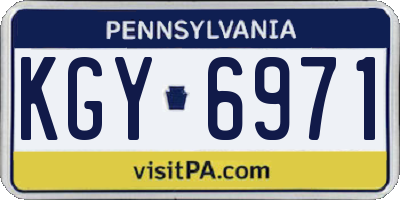 PA license plate KGY6971