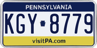 PA license plate KGY8779