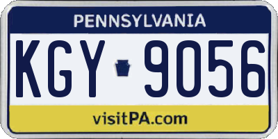 PA license plate KGY9056