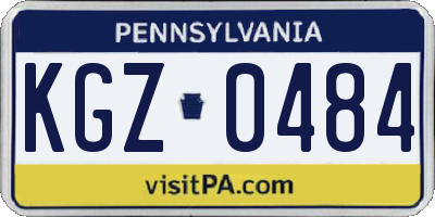 PA license plate KGZ0484
