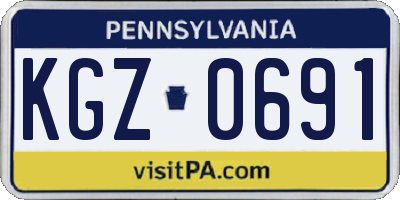PA license plate KGZ0691