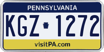 PA license plate KGZ1272