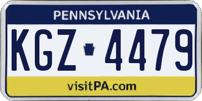 PA license plate KGZ4479