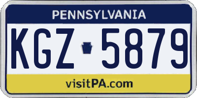 PA license plate KGZ5879