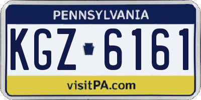 PA license plate KGZ6161