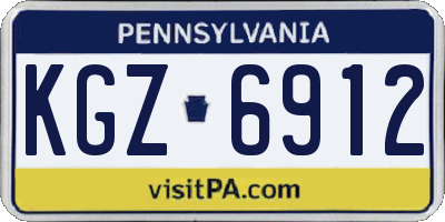 PA license plate KGZ6912