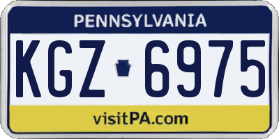 PA license plate KGZ6975