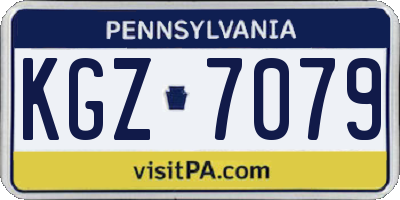 PA license plate KGZ7079
