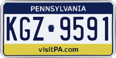PA license plate KGZ9591