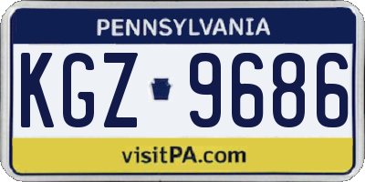 PA license plate KGZ9686