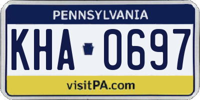 PA license plate KHA0697