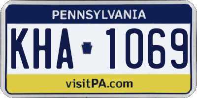 PA license plate KHA1069