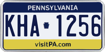 PA license plate KHA1256