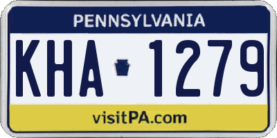 PA license plate KHA1279