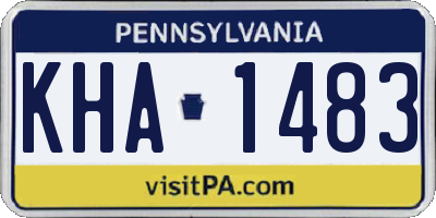 PA license plate KHA1483
