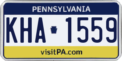 PA license plate KHA1559