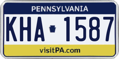 PA license plate KHA1587