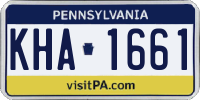 PA license plate KHA1661