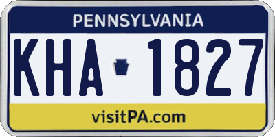 PA license plate KHA1827