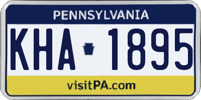 PA license plate KHA1895