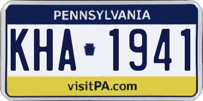 PA license plate KHA1941