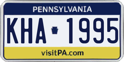 PA license plate KHA1995