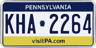 PA license plate KHA2264