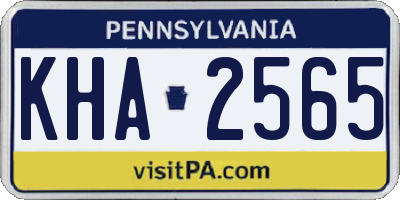PA license plate KHA2565