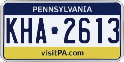 PA license plate KHA2613