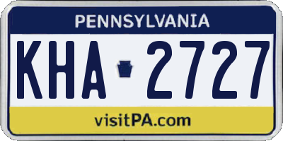 PA license plate KHA2727
