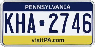PA license plate KHA2746