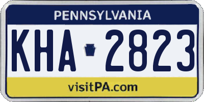 PA license plate KHA2823