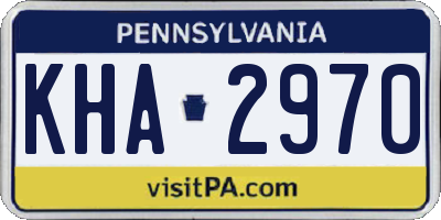 PA license plate KHA2970