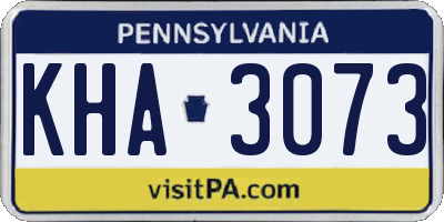 PA license plate KHA3073