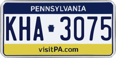 PA license plate KHA3075