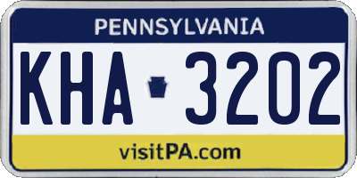 PA license plate KHA3202