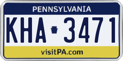 PA license plate KHA3471