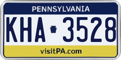 PA license plate KHA3528