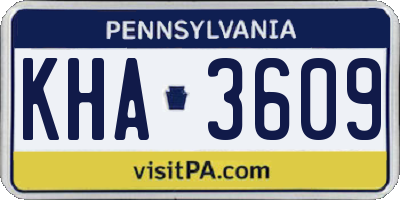 PA license plate KHA3609