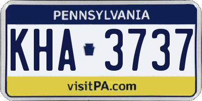 PA license plate KHA3737