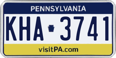 PA license plate KHA3741