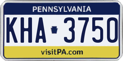PA license plate KHA3750