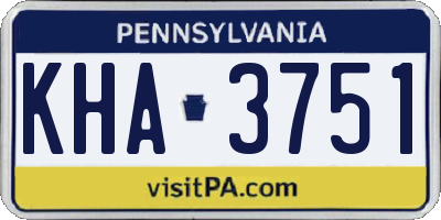 PA license plate KHA3751