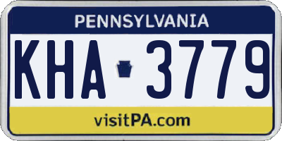 PA license plate KHA3779