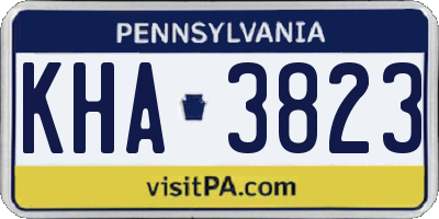 PA license plate KHA3823