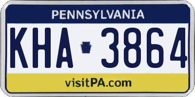 PA license plate KHA3864