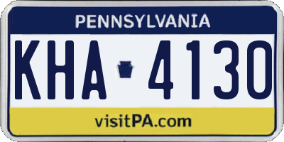 PA license plate KHA4130