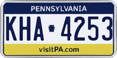 PA license plate KHA4253